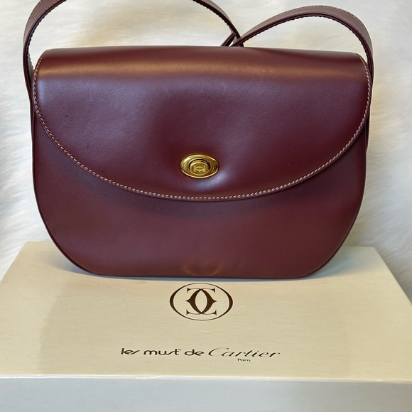 Cartier Deep Burgundy Shoulder Bag - Picture 15 of 15